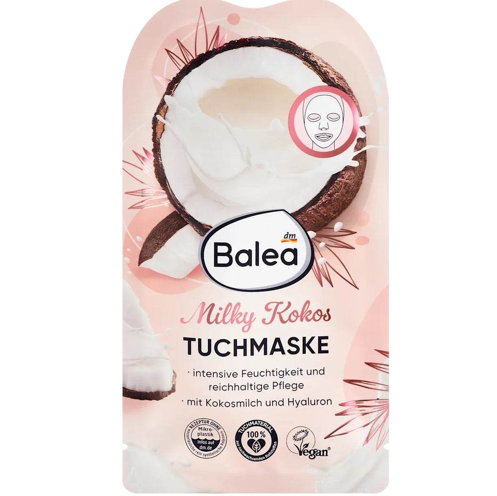 Balea - Masque en tissu à la noix de coco laiteuse, 1 pièce