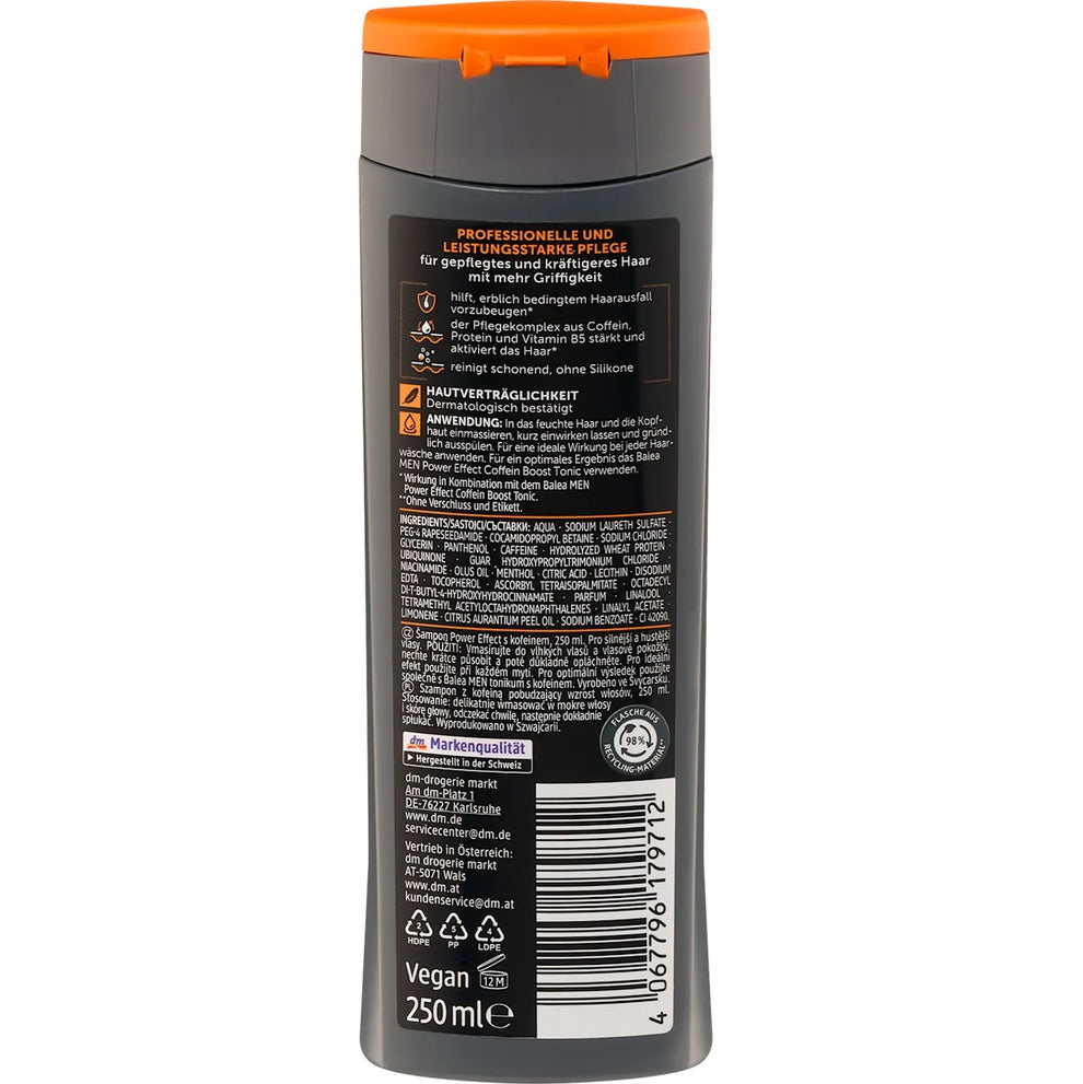 Balea Men - Shampoing Power Effect Caféine, 250 ml