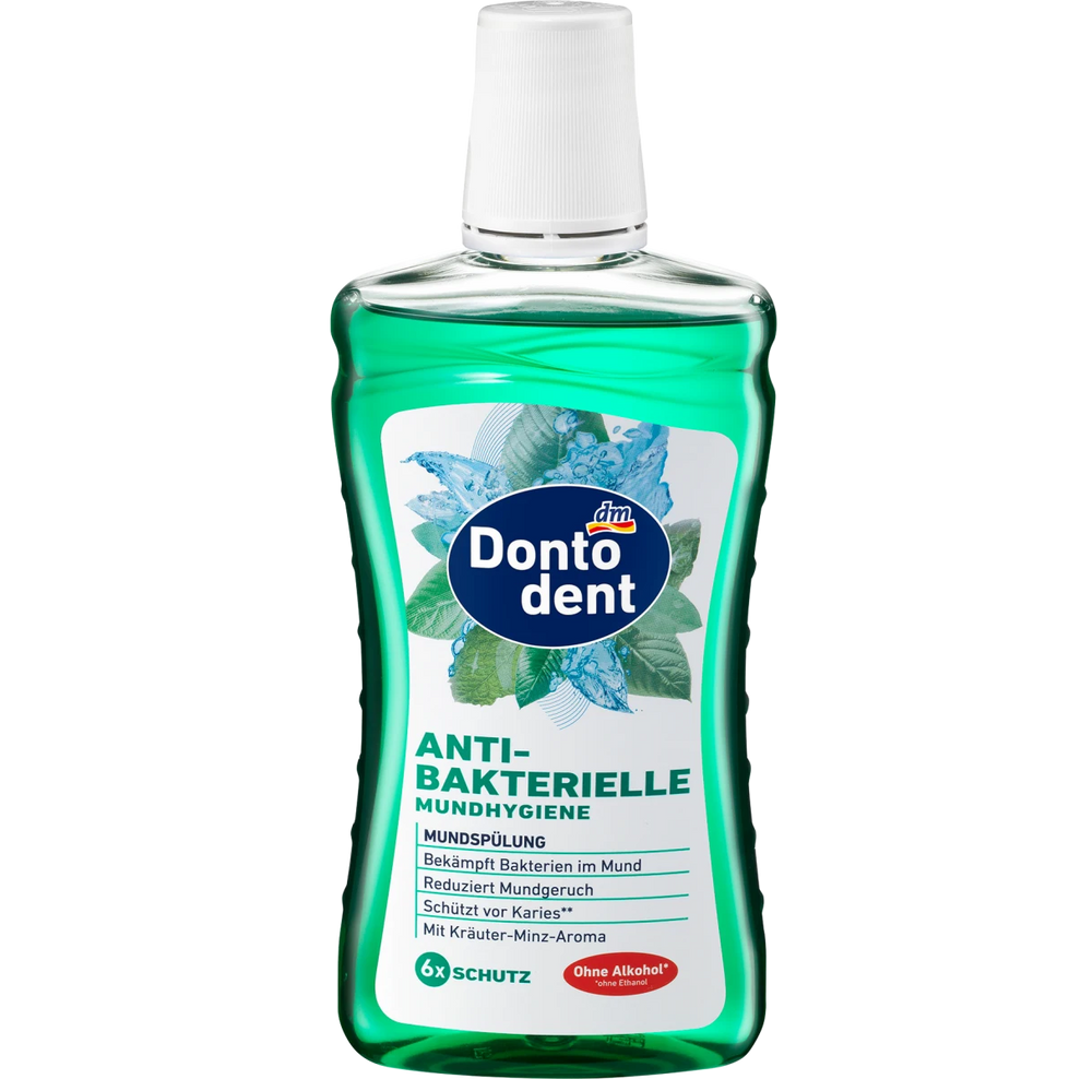 DontoDent - Bain de bouche antibactérien pour l'hygiène buccale, 500 ml