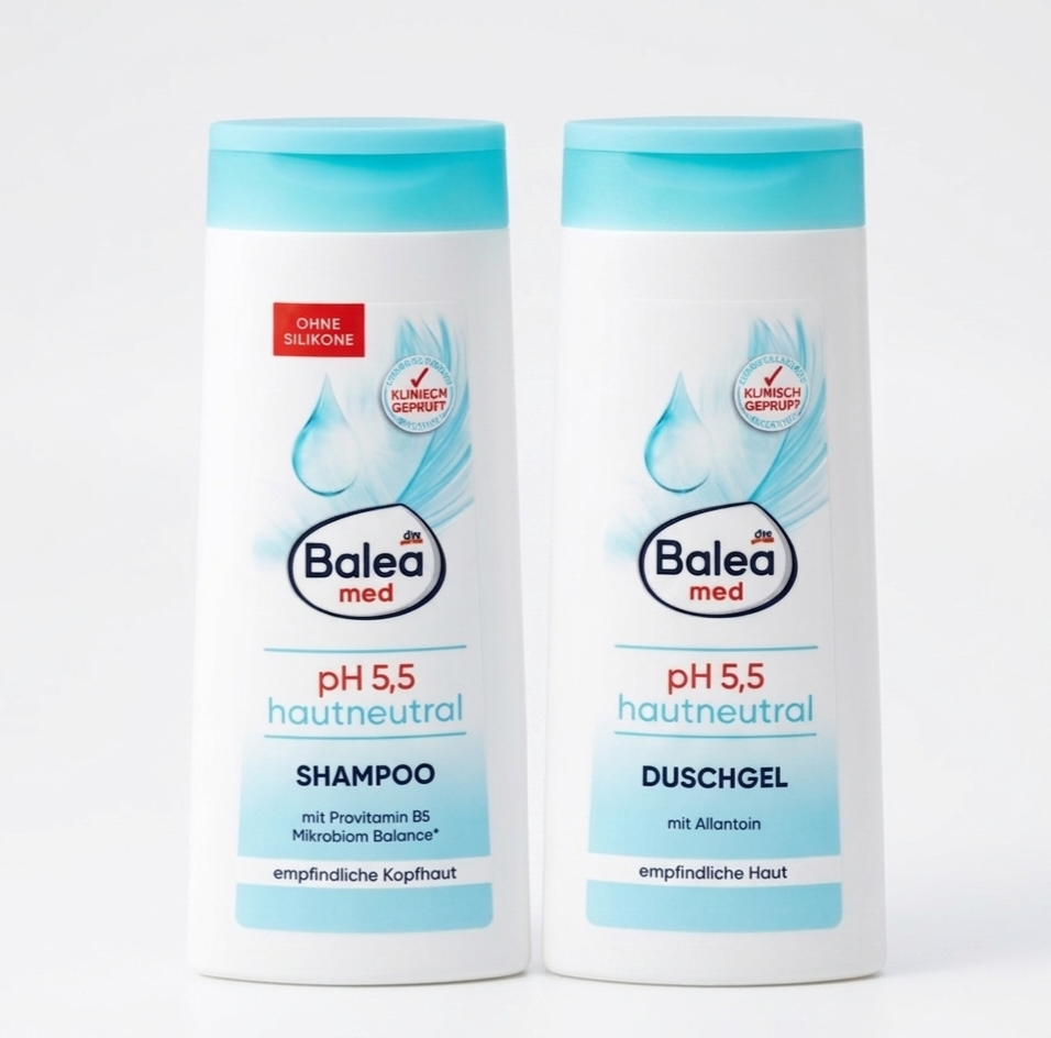 Pack Balea - Shampoing + Gel Douche au PH Neutre pour la peau et cheveux sensibles