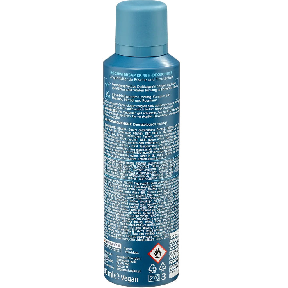 Balea Men - Déodorant anti-transpirant en spray Fresh, 200 ml