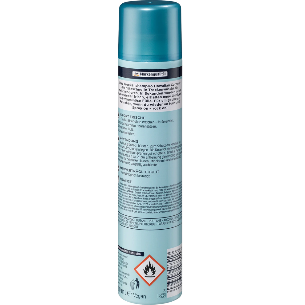 Balea - Shampoing sec à la noix de coco hawaïenne, 200 ml
