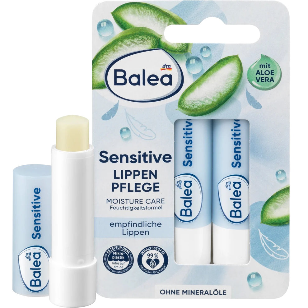 Balea - 2×Baume à lèvres pour lèvres sensibles, 9,6 g