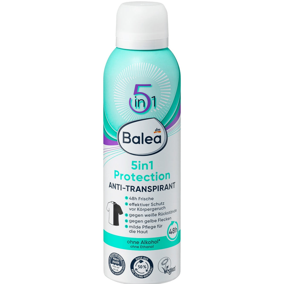Balea - Déodorant anti-transpirant en spray Protection 5 en 1, 200 ml