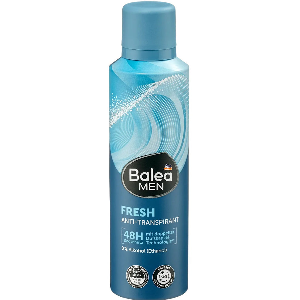 Balea Men - Déodorant anti-transpirant en spray Fresh, 200 ml