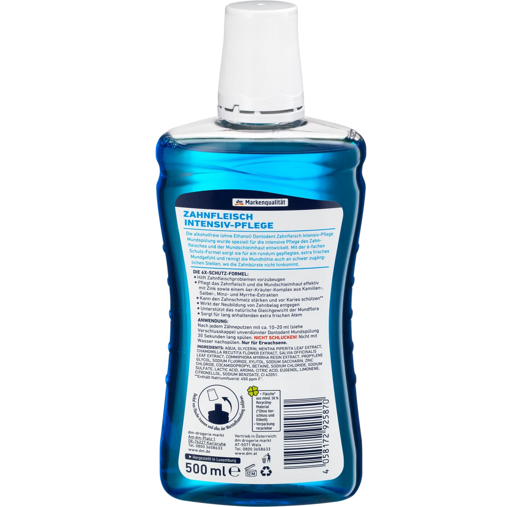 DontoDent - Bain de bouche intensif pour les gencives, 500 ml