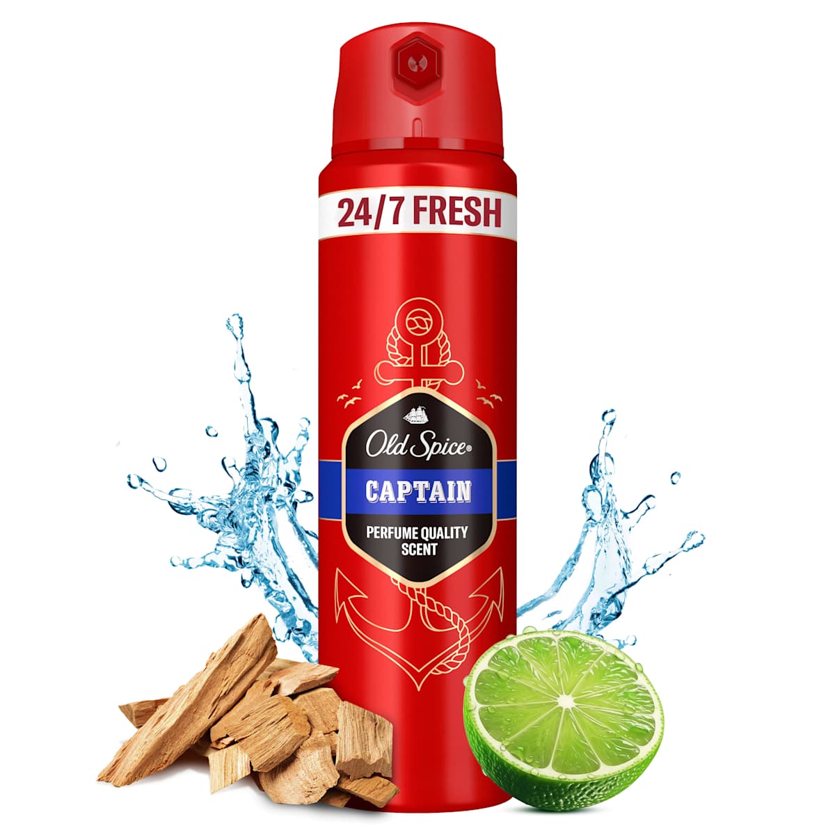 Old Spice - Déodorant en spray Captain, 150 ml