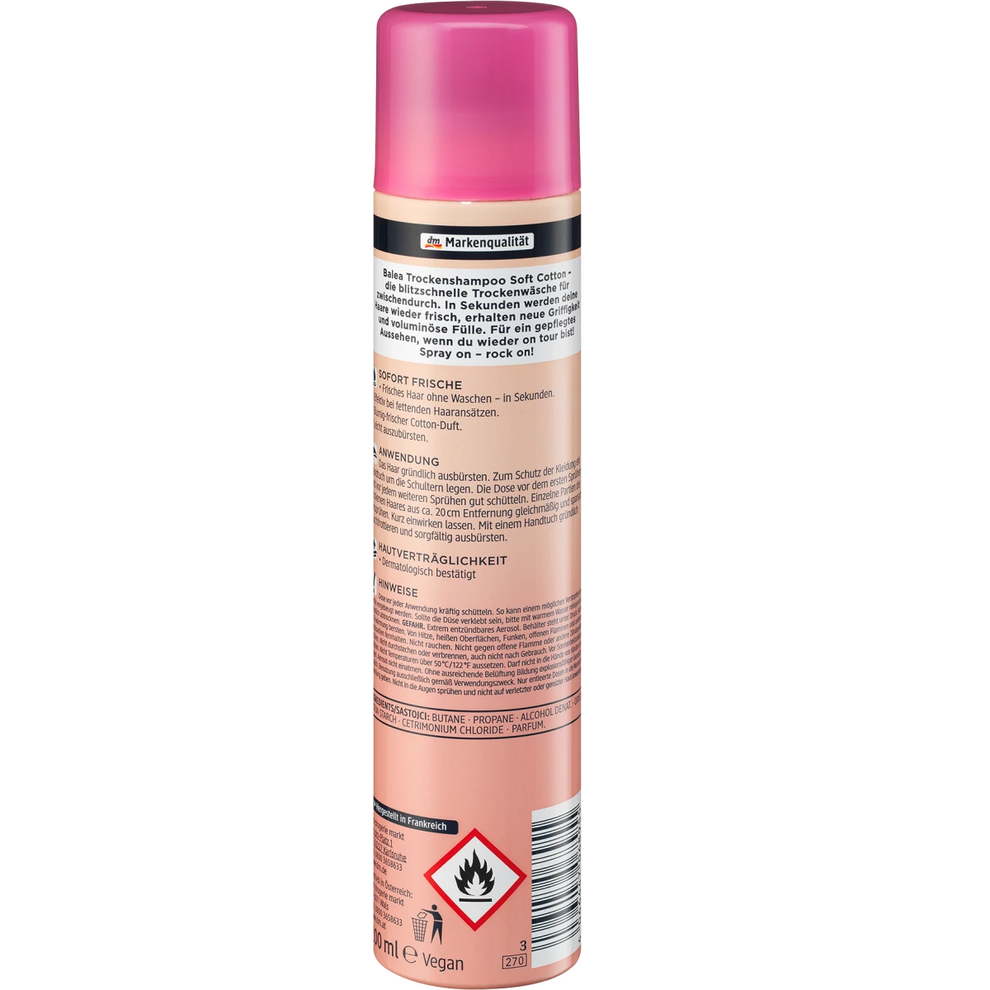 Balea - Shampoing sec Soft Cotton, 200 ml