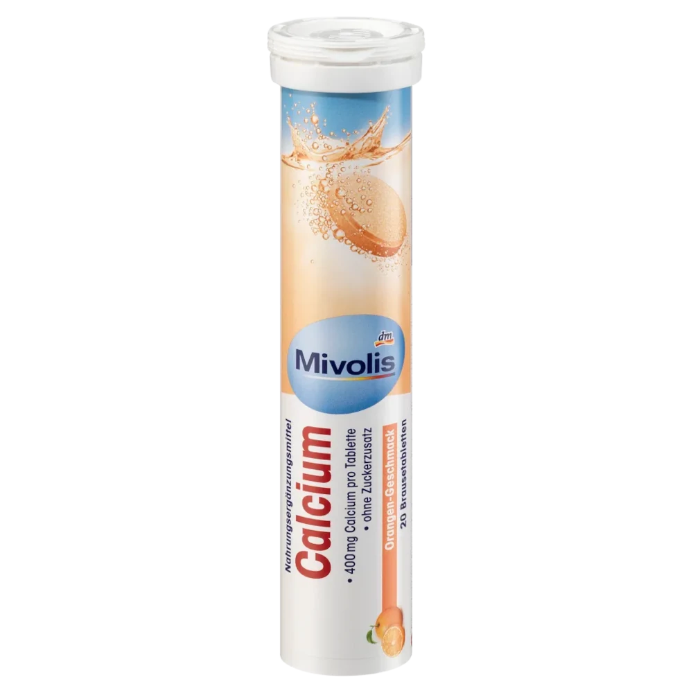 Mivolis - Comprimés effervescents de calcium, 20 comprimés, 82 g