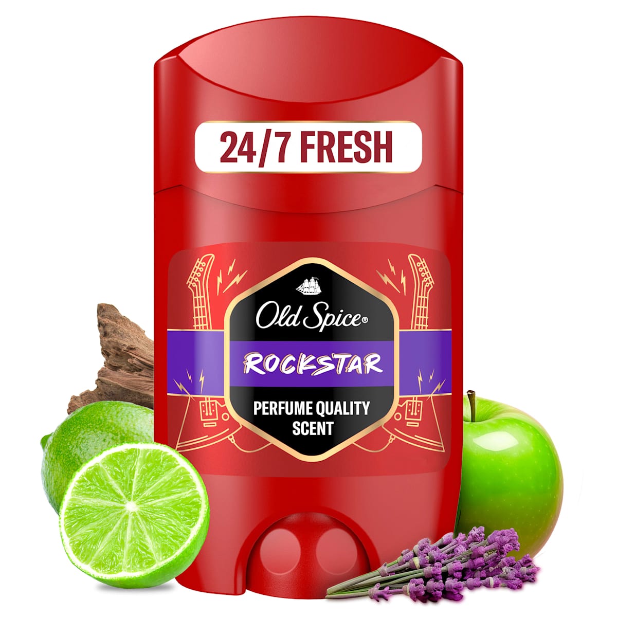 Old Spice - Déodorant Stick Rockstar, parfum bergamote vibrante, 50 ml