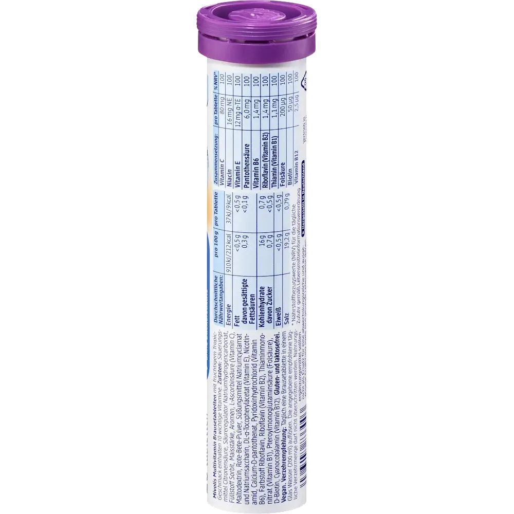 Mivolis - Comprimés effervescents multivitaminés, 20 comprimés, 82 g