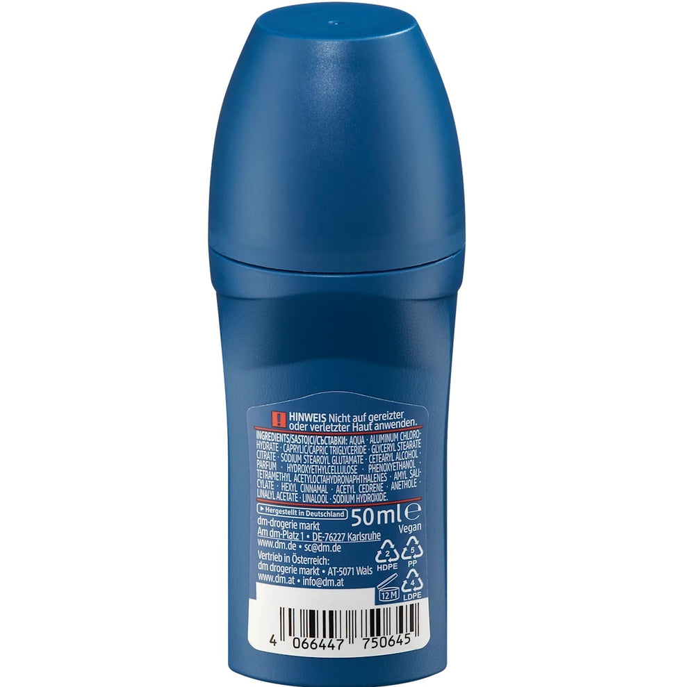 Balea Men - Déodorant anti-transpirant roll-on extra sec, 50 ml